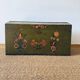 Large antique trunk hand-painted décor
