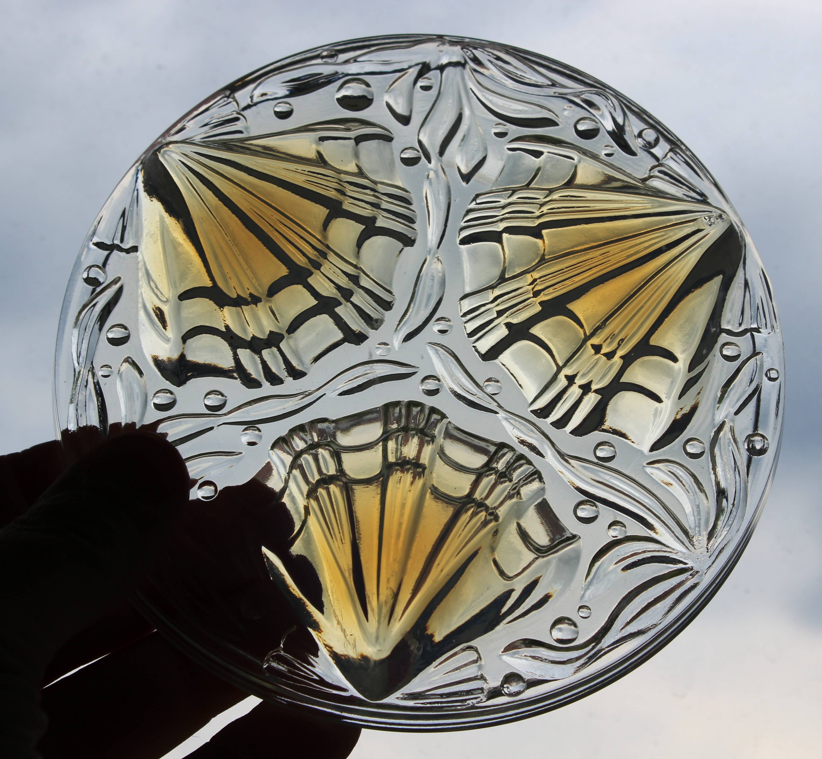 Dessous de carafe bouteille verre opalescent verlys sabino lalique #2