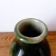 small green and cream glazed ceramic vase