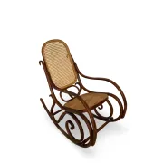 Vintage Bentwood Rocking Chair in the Thonet Tradition, by FMG, 1940s/