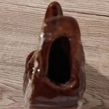 Ceramic soliflore vase with swan decor