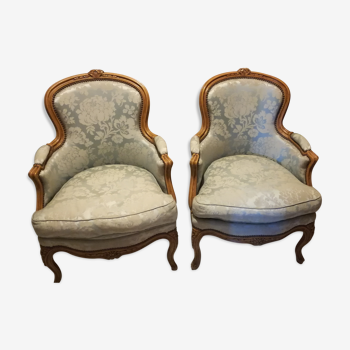 Louis XV style armchairs pair