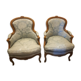 Louis XV style armchairs pair