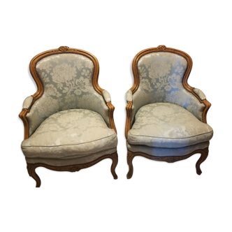 Louis XV style armchairs pair