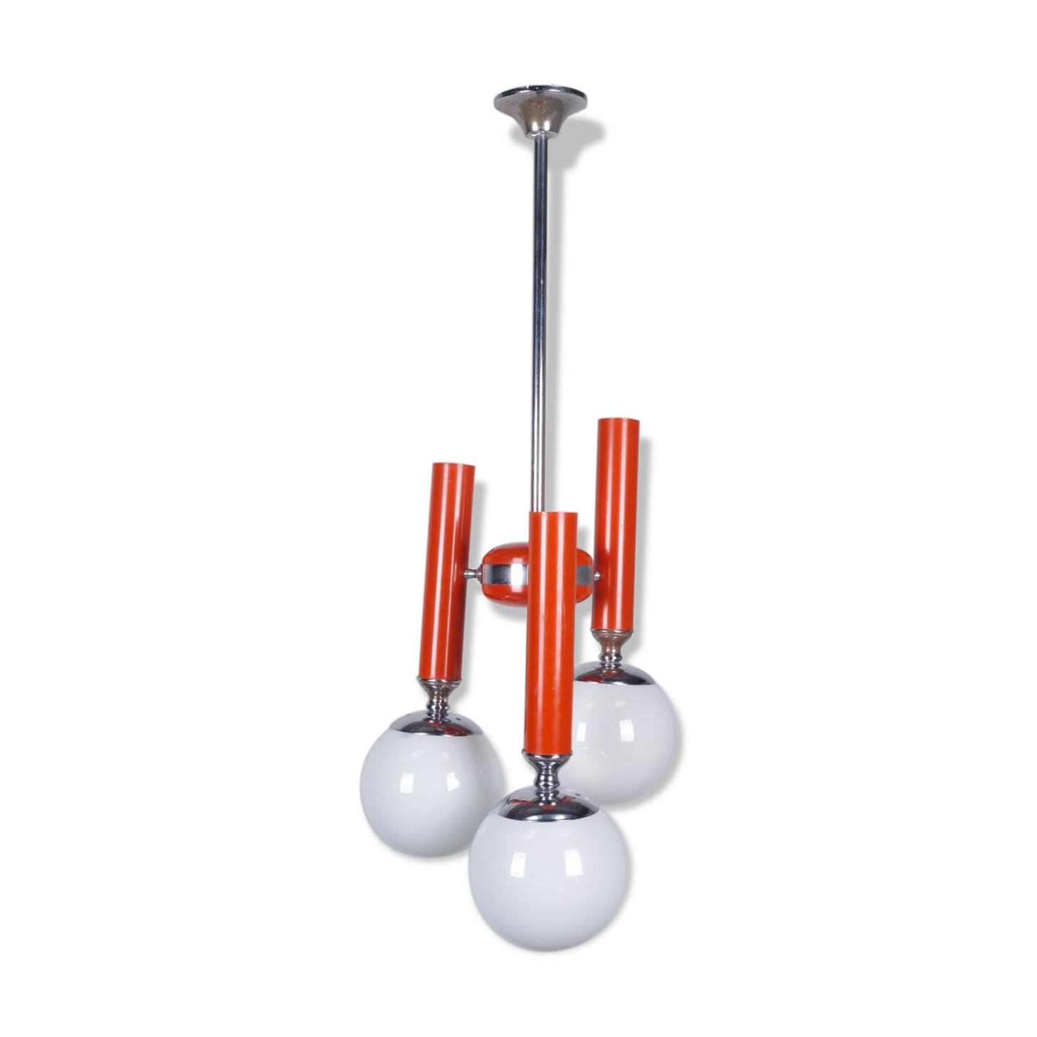 Lustre mid-century rouge Italie