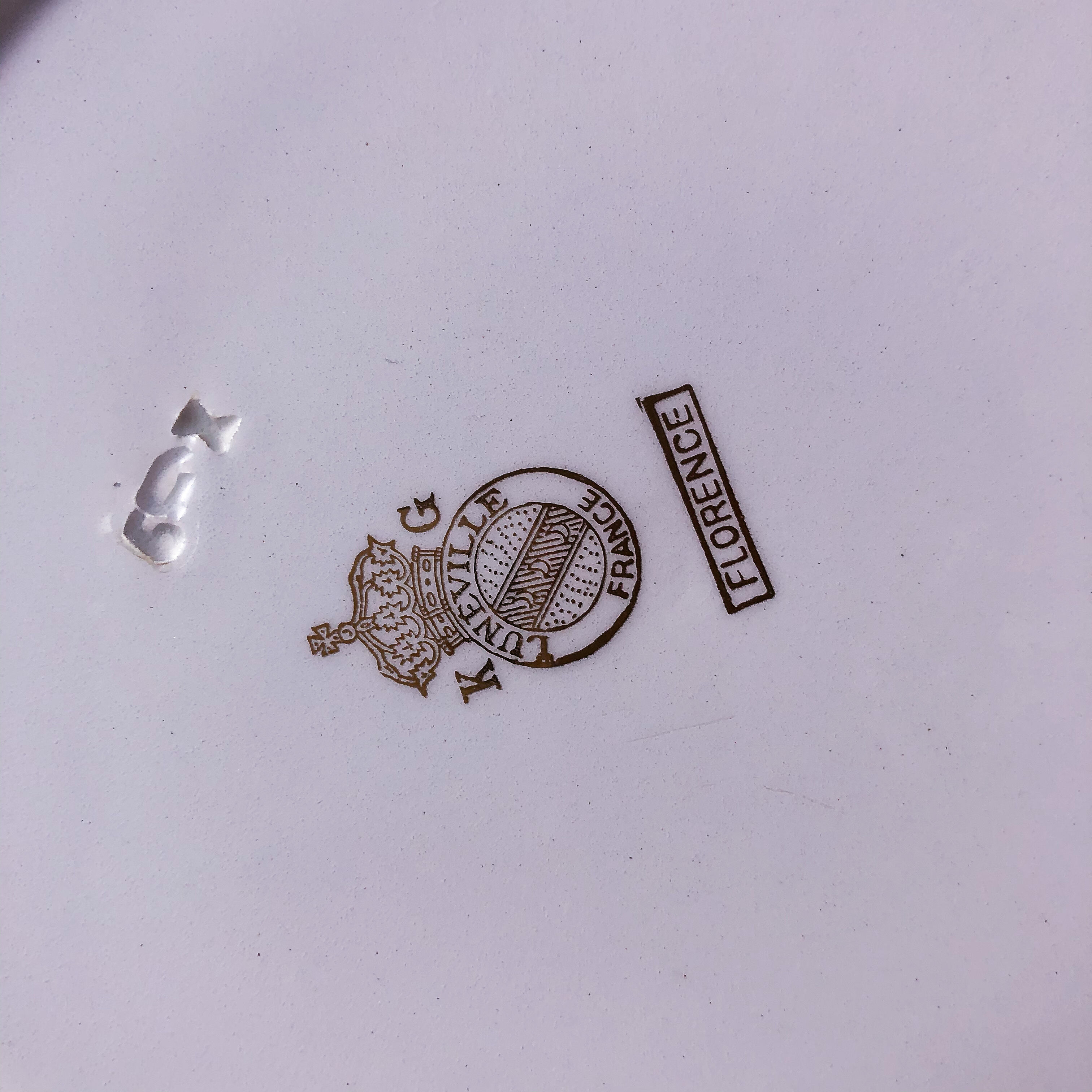 Luneville model Florence earthenware dish