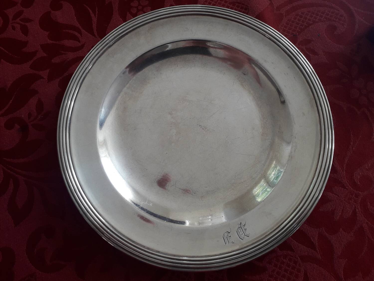 Plat service argent orfèvre Gombault