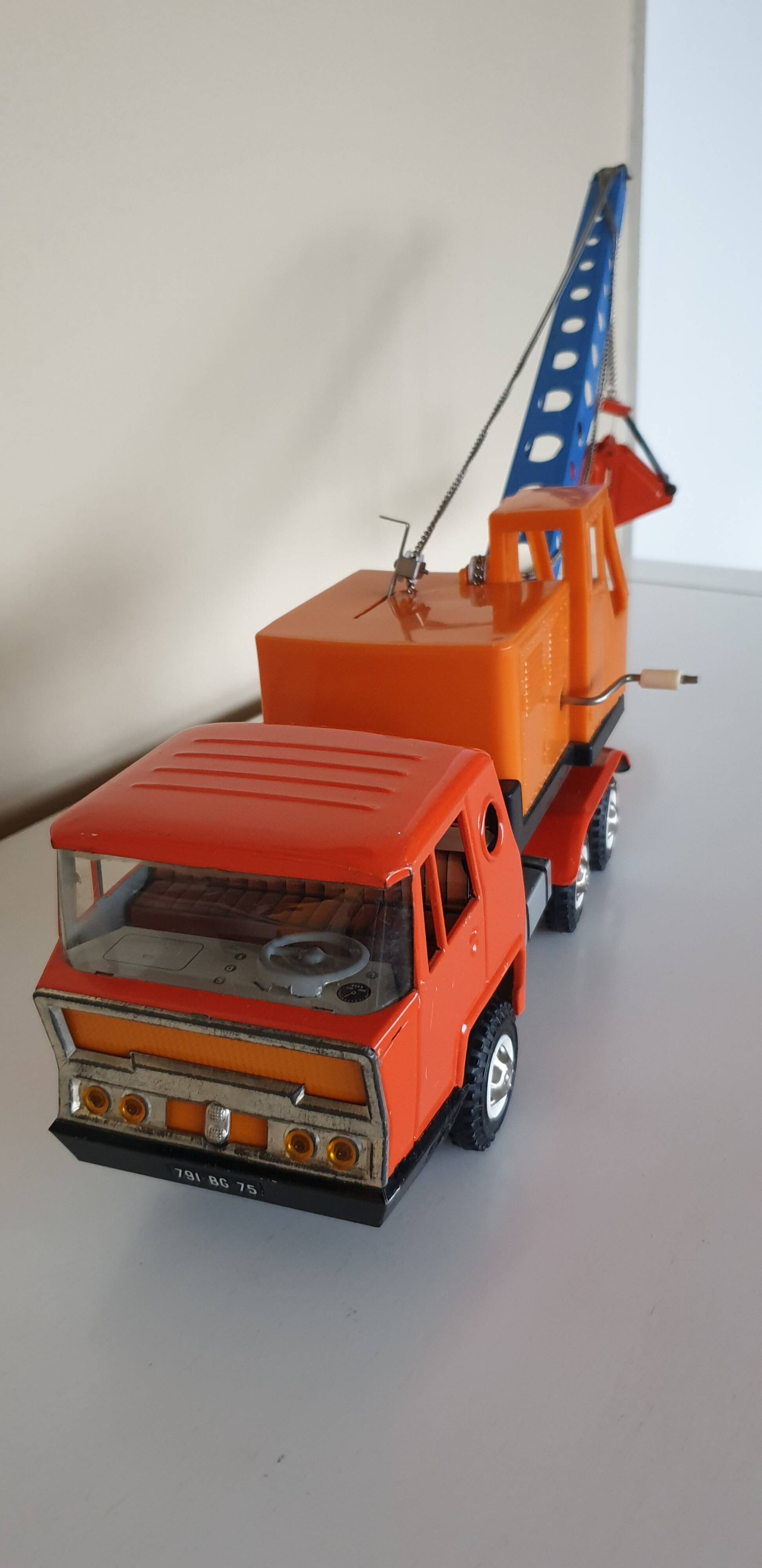 Grue De Chantier Joustra – Tôle Mécanique – Vintage 1960 – Fonctionne