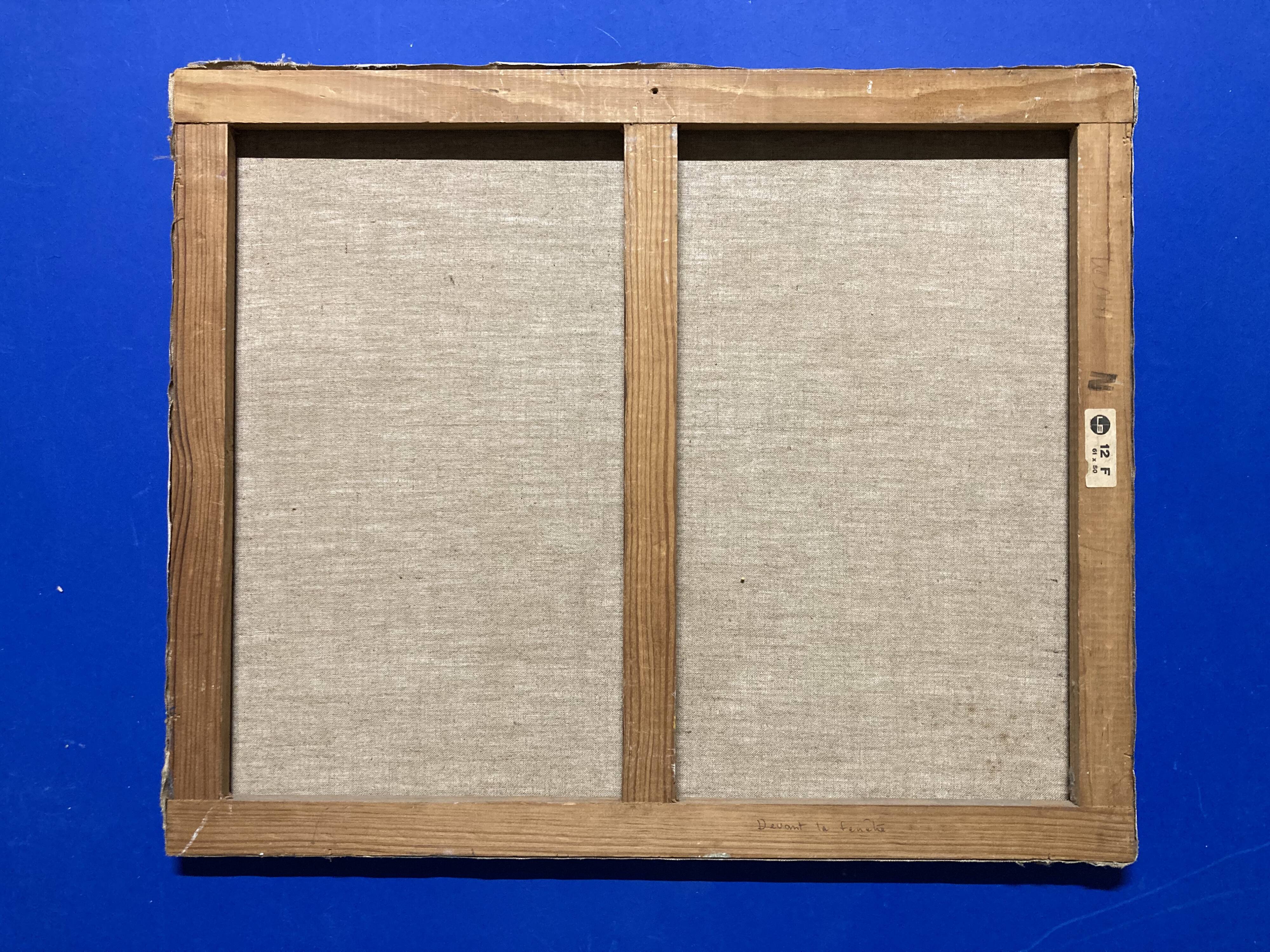 Leray, "In Front of the Window", fauvist still life, oil on canvas