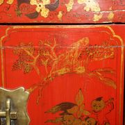 Armoirechinoise antique laquée à la main, grande armoire latérale