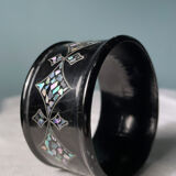 Old boiled cardboard napkin ring Napoleon III