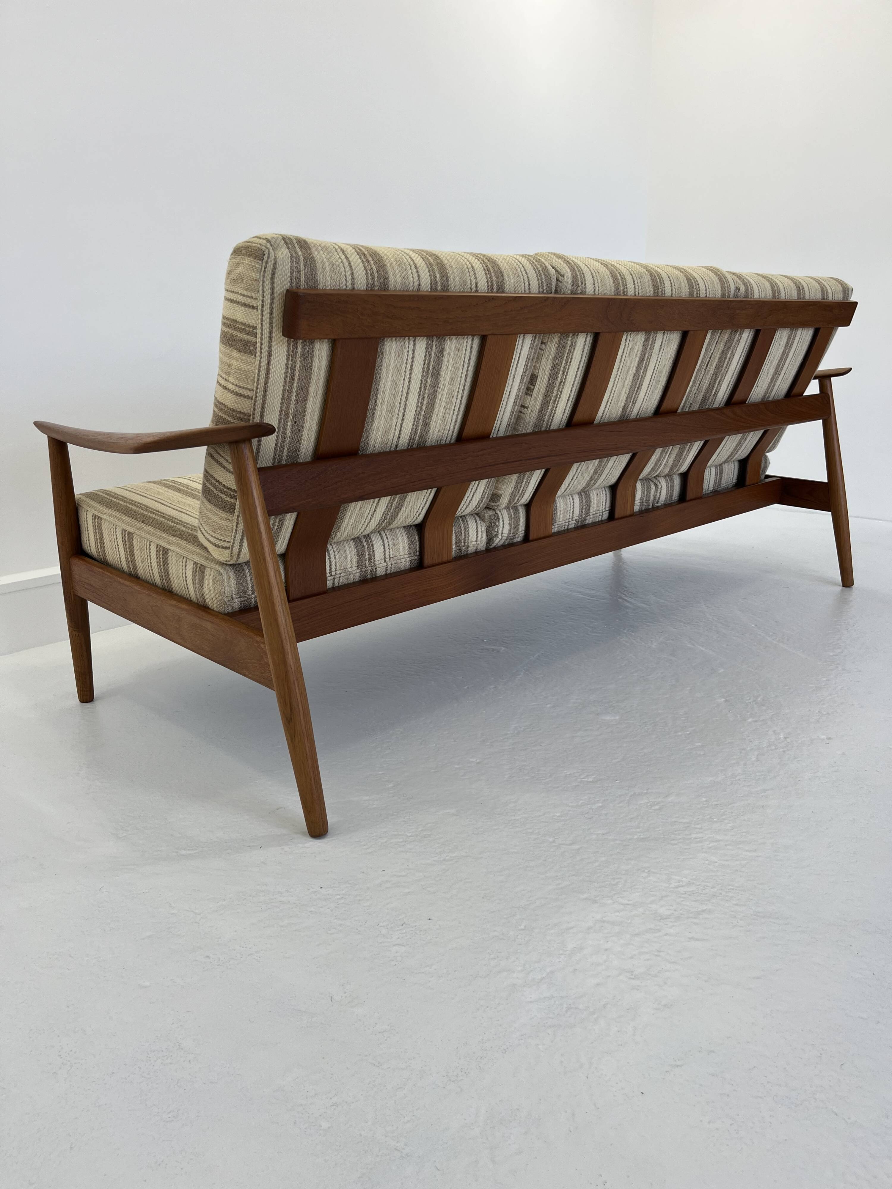 Danish Three-Seater Sofa in Teak by Arne Vodder for France & Son, 1960s