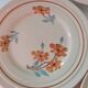 Set of 6 vintage orange and blue floral plates – 1950s