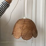 Vintage rafia hanging lamp