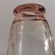 Set of 3 pink smoked glasses in chiseled glass from the 1950s