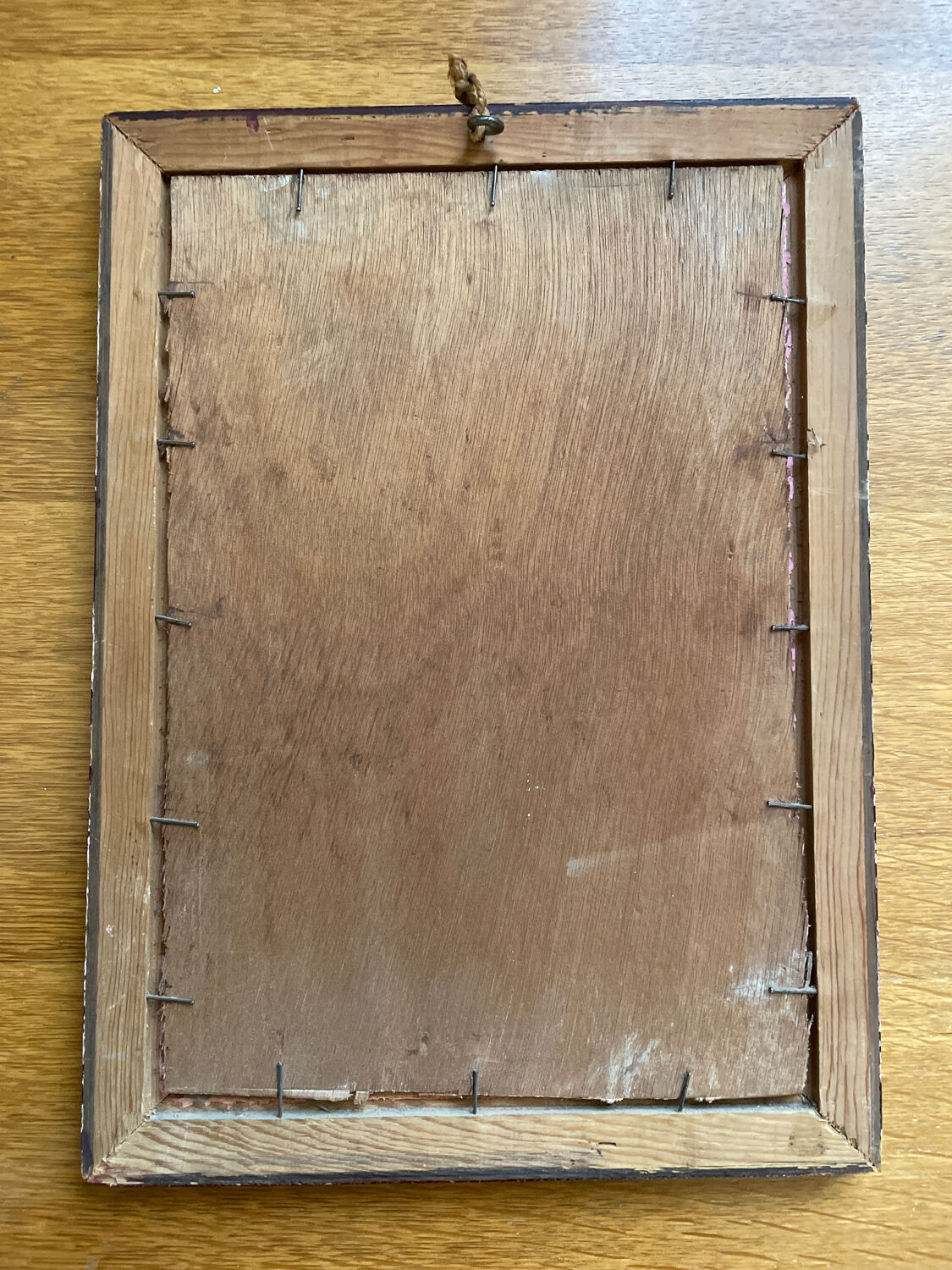 Painting portrait of dog oil on panel 1920