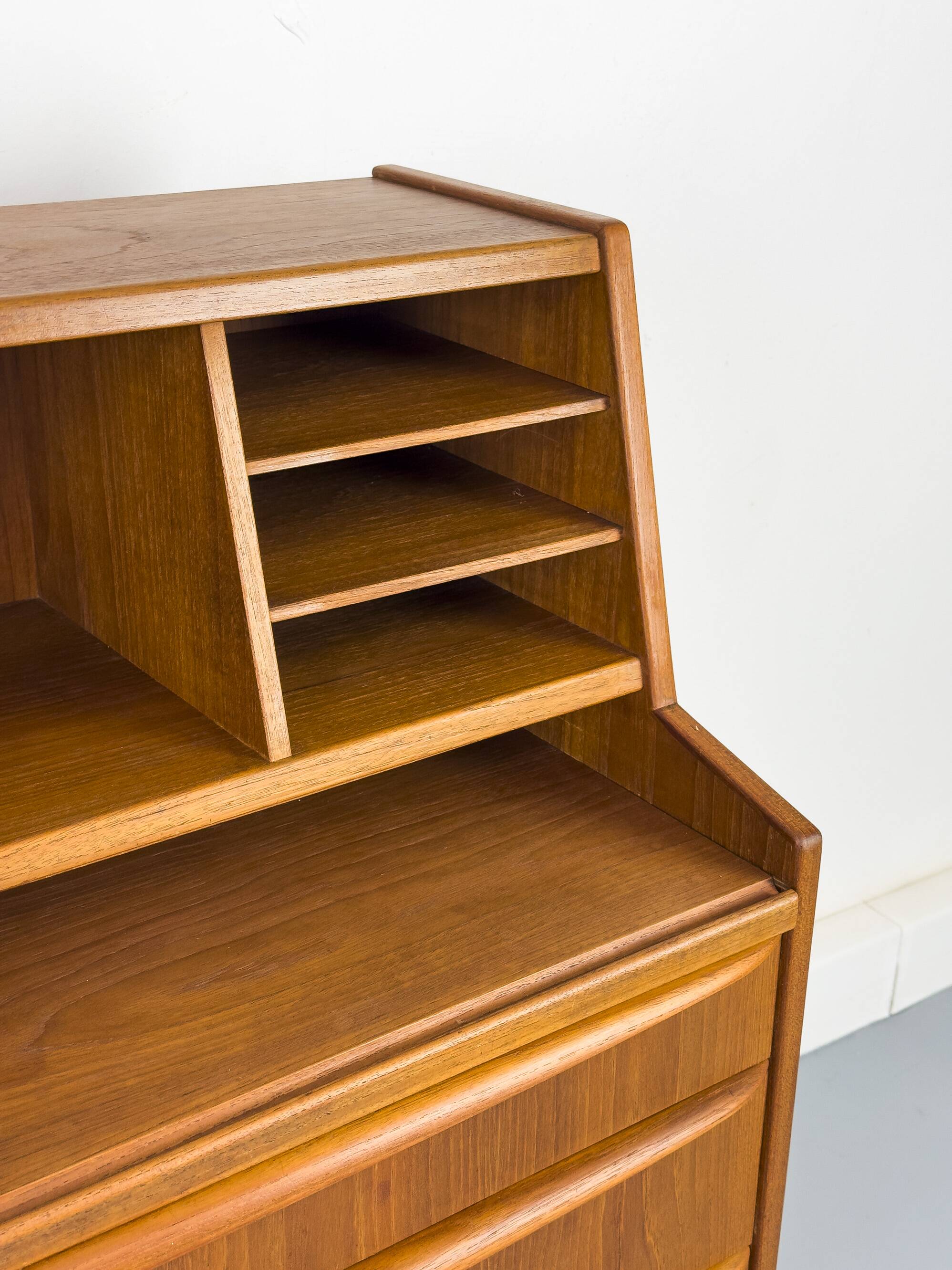 Secrétaire en teck de Chr. Møller, années 1960