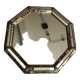 Venetian octagonal mirror murano style. a parecloses/facets. floral and beaded decoration 60 x 60 cm