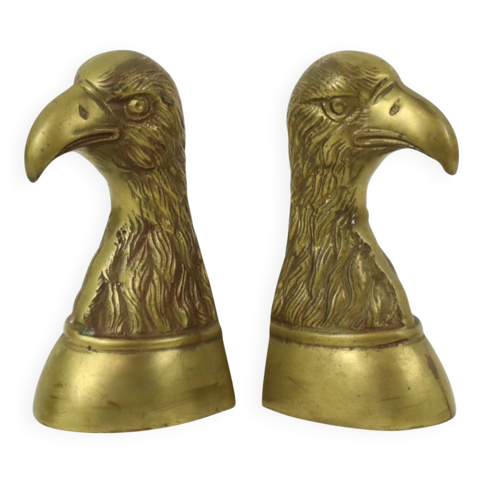 Pair of Vintage Brass Bird of Prey Eagle Bookends