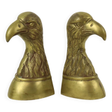 Pair of Vintage Brass Bird of Prey Eagle Bookends