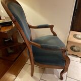 Louis Philippe armchair in walnut