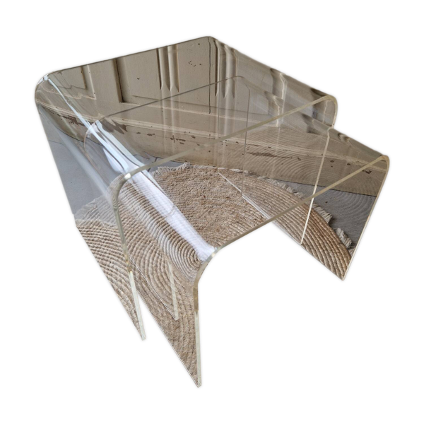 Tables gigognes en plexiglas transparent – David Lange – Design