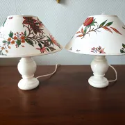 Pair of vintage alabaster lamps