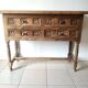 Antique Spanish hand-carved console table