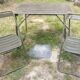 Ensemble militaire vintage Verhaeghe 1 table + 2 chaises