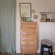 Vintage oak and rattan chiffonier