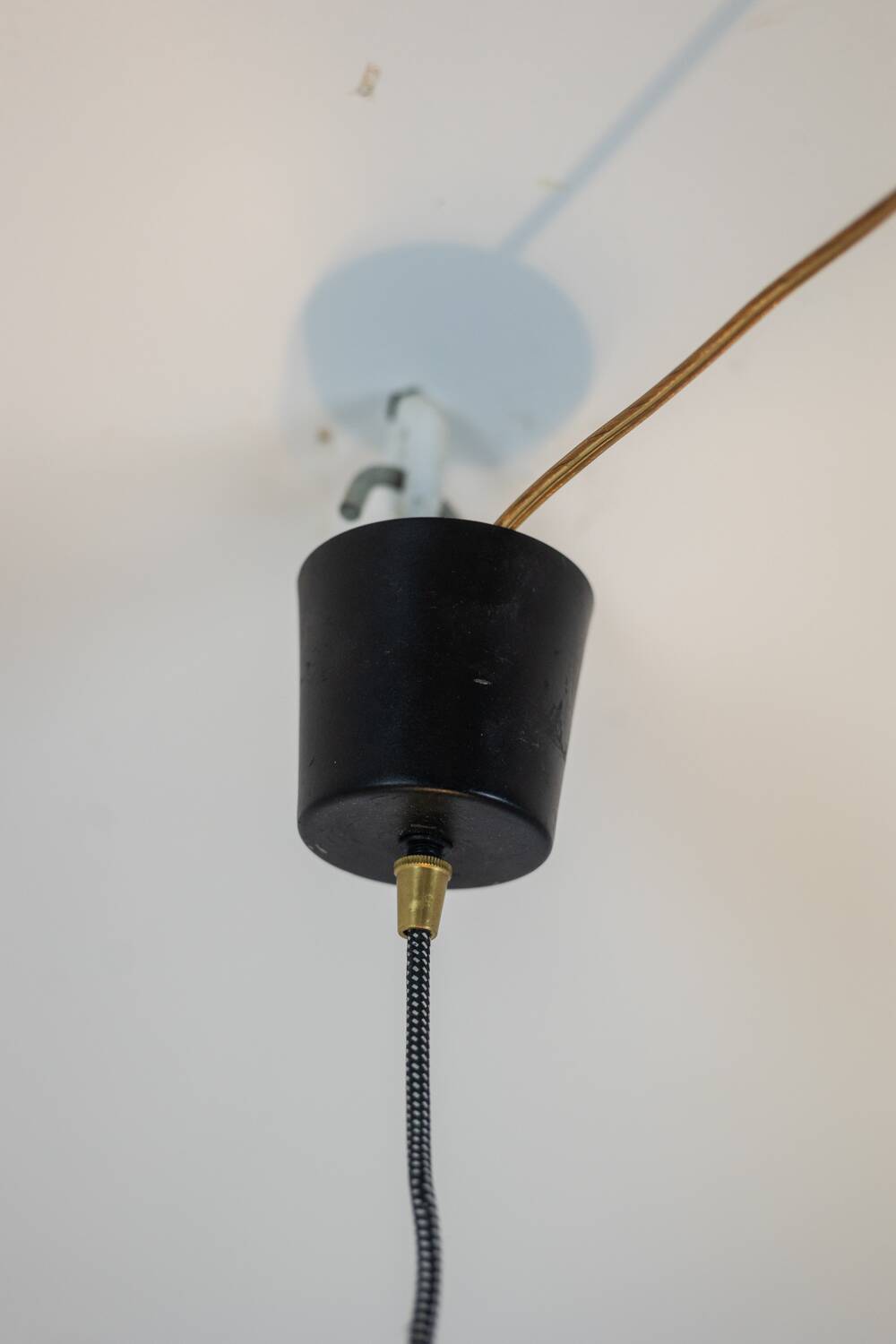 Black lacquered and chrome metal suspension. 1960s.
