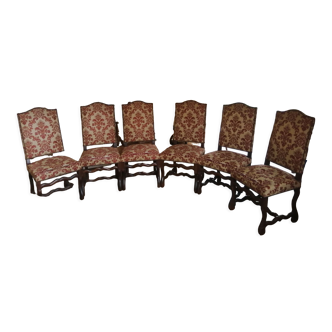 6 Louis XIII chairs or called sheepbone