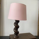 Old wooden table lamp