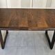 Vintage extendable dining table – sled base – modernist design