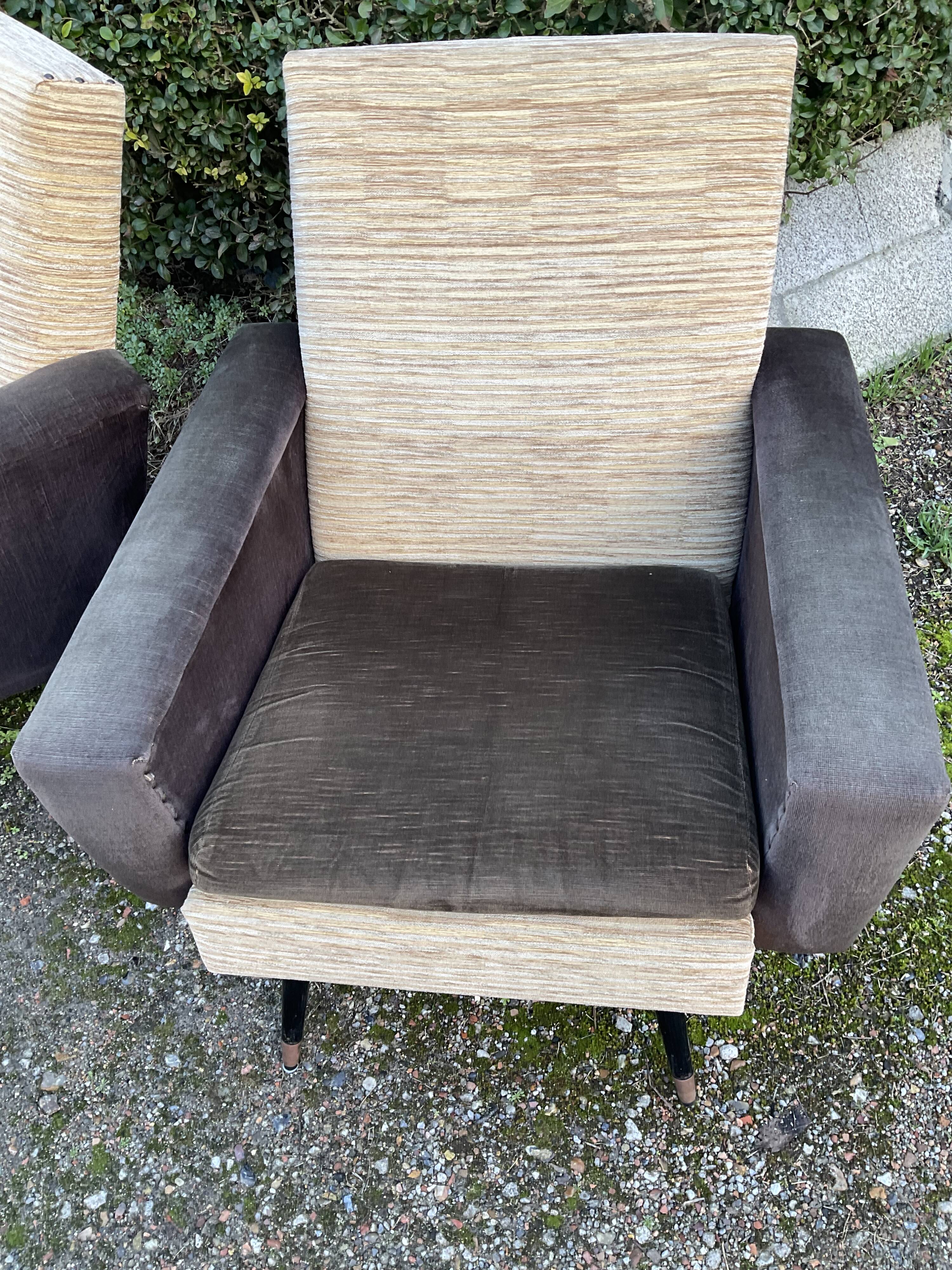 Paire de fauteuils vintage des années 50-60