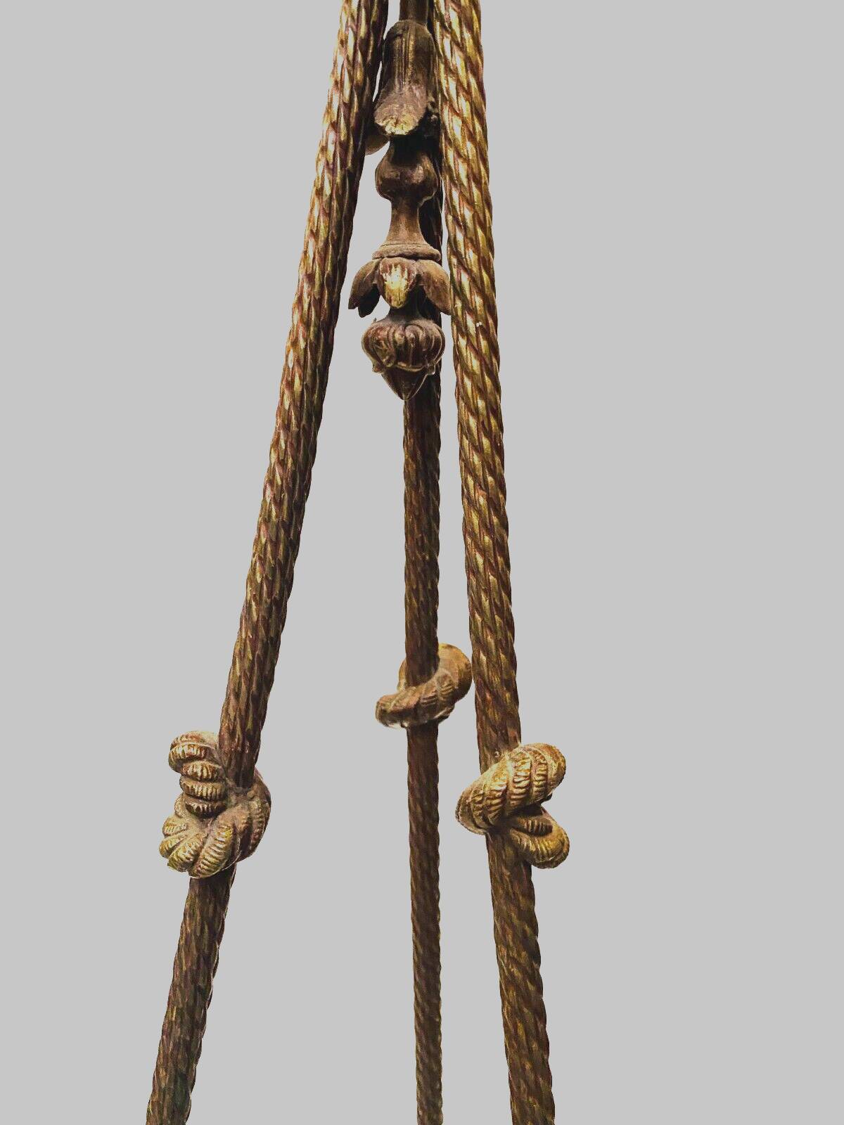 Louis XVI style chandelier in bronze and frosted glass 20th century