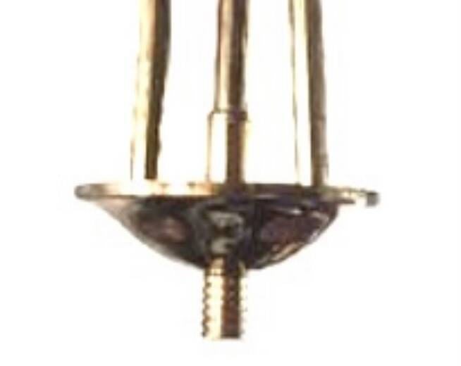 Vibtage crystal and bronze chandelier