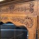 Antique French fruitwood bonnetiere armoire, 18th century