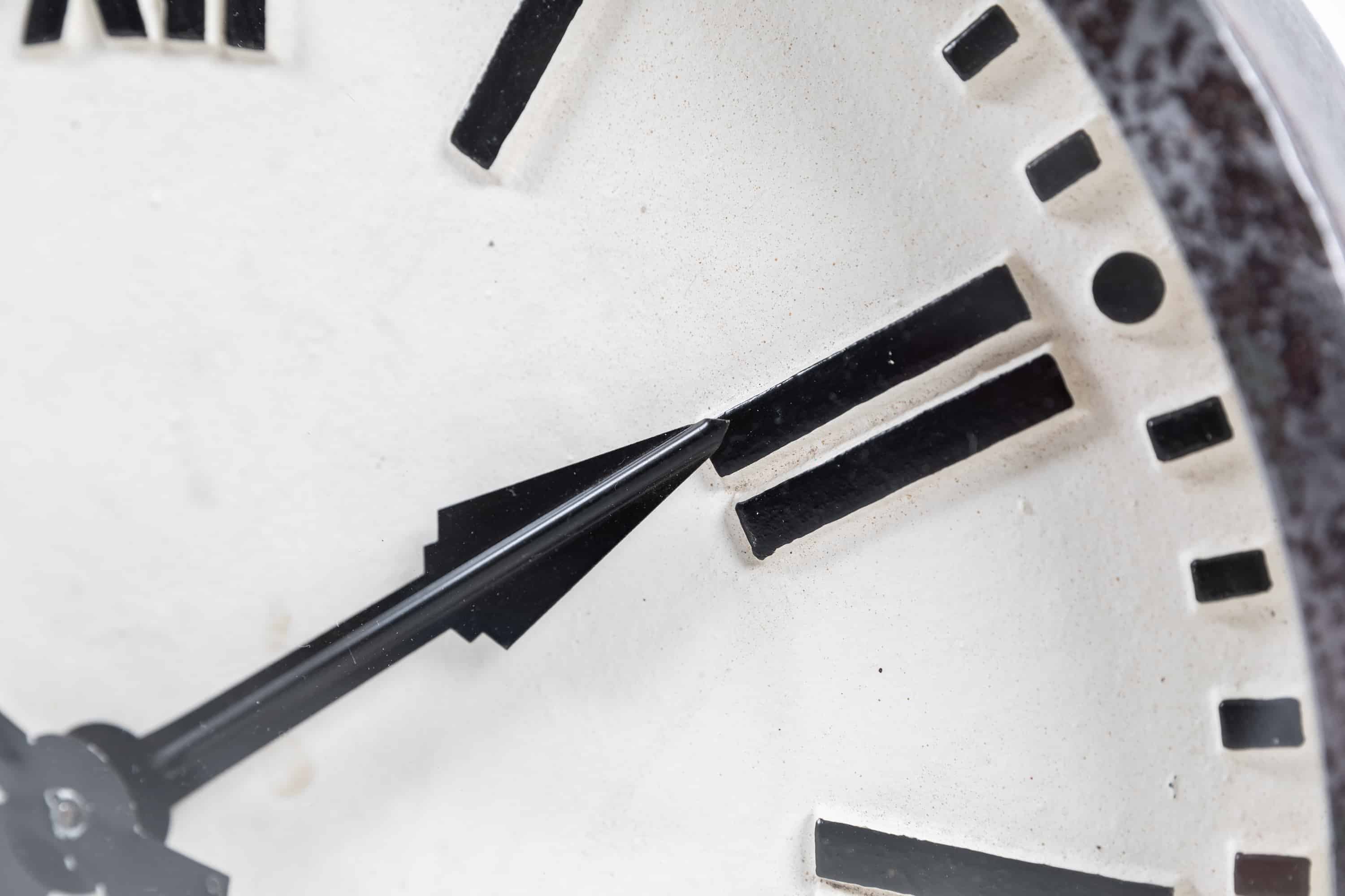 Industrial cast iron gents of leicester clock