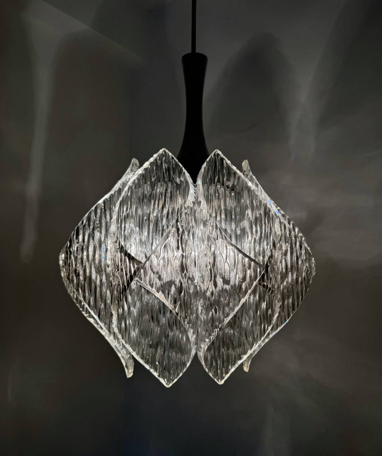 70s acrylic chandelier