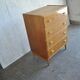 Commode scandinave marron en contreplaqué, 4 tiroirs, style Mid-Century (1960s)
