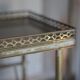 Magazine rack Vintage shelf, side table, brass magazine rack table