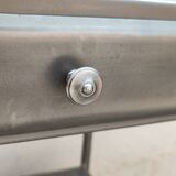 old metal medical bedside table circa 1930/40