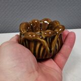 Bougeoir en glaçure dorée par le céramiste danois Michael Andersen