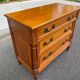 Louis XVI commode in solid cherry wood — Quality Furniture Label 1976