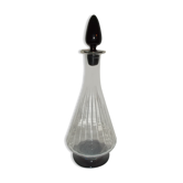 Carafe à vin verre pied bouchon mauve foncé