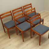 Set of six teak chairs, Danish design, 1970s, designer: Poul M. Volther