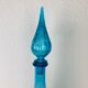 2 Italian Empoli decanters 66 cm mouth-blown glass