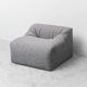 Paire de fauteuils en tissu gris vintage des années 1970