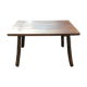 Brutalist vintage table in solid oak